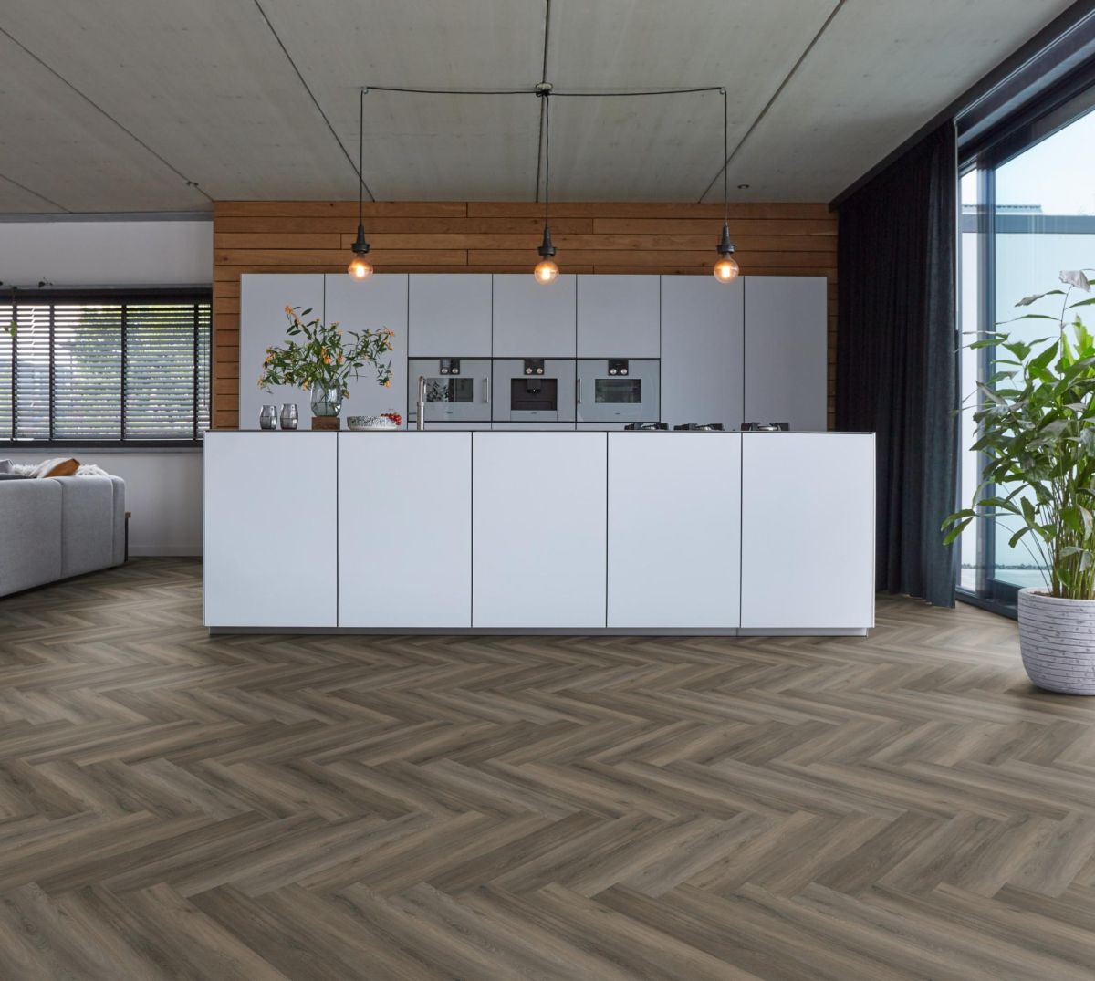 YUP Herringbone dark grey