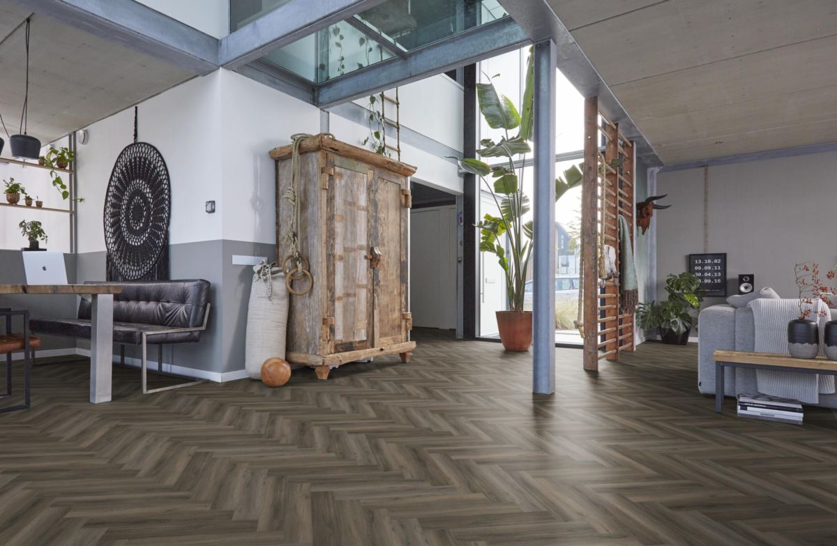 YUP Herringbone dark grey